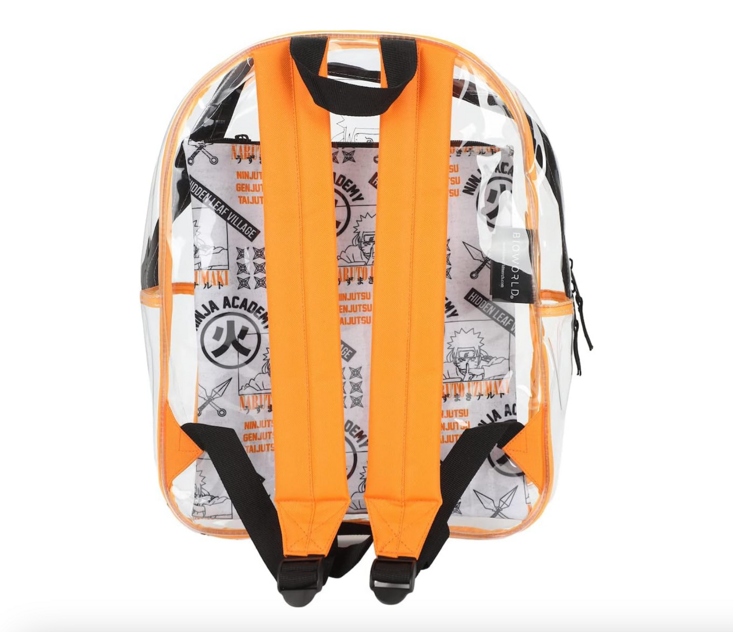 Backpack Naruto Shippuden 17" Clear Plastic Bag (with Removable Laptop Pocket)