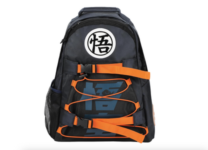 Backpack Dragon Ball Z Kanji Symbols Blue Built-Up Bag