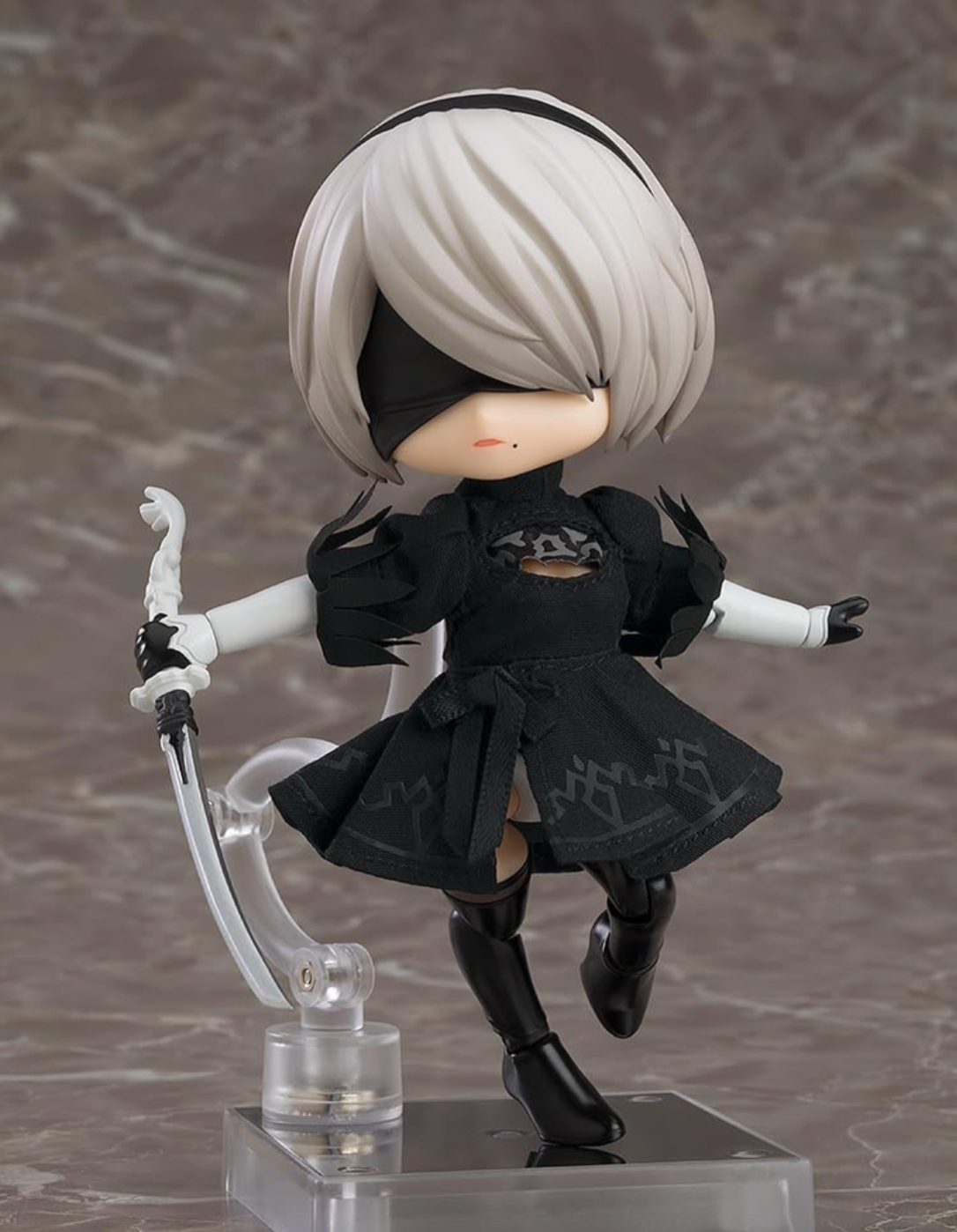 Official Licensed Nier - Automata: 2B (Yorha No.2 Type B) movable face-swap hand Nendoroid Action Figure