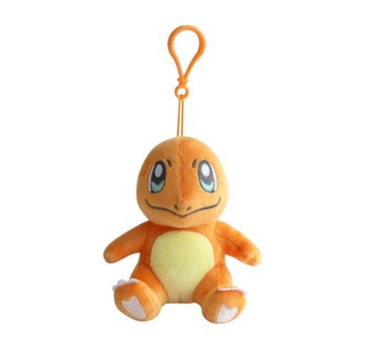 Pokemon Charmander 6" Plushie Key Chain Stuffed Animal Keyring Clip-on Backpack Hanger