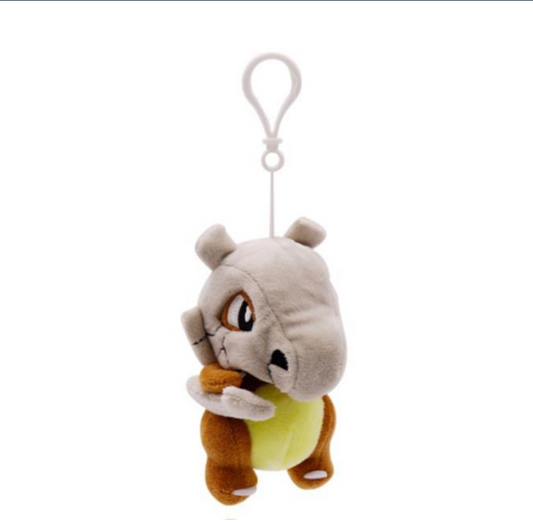 Pokemon Cubone 6" Plushie Key Chain Stuffed Animal Keyring Clip-on Backpack Hanger