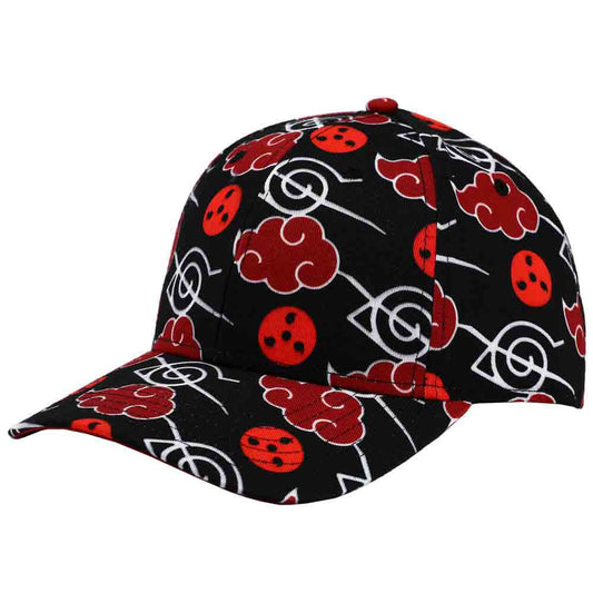 Naruto Shippuden Itachi Symbols Baseball Cap Akatsuki Cloud & Anti-Leaf Village Sublimated Curved Bill Hat