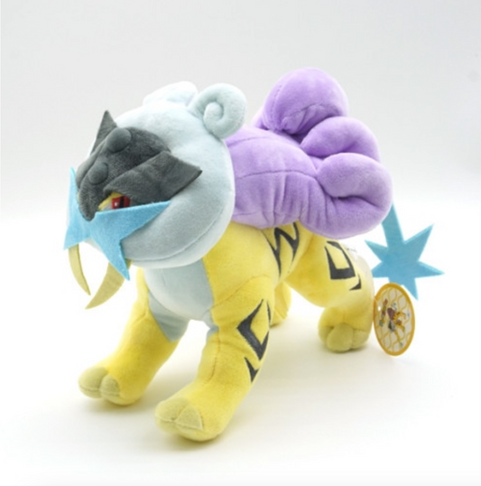 Pokemon Raikou 10" Soft Huggable Plush Stuffed Animal Fluffy Gift Cute Doll Toys